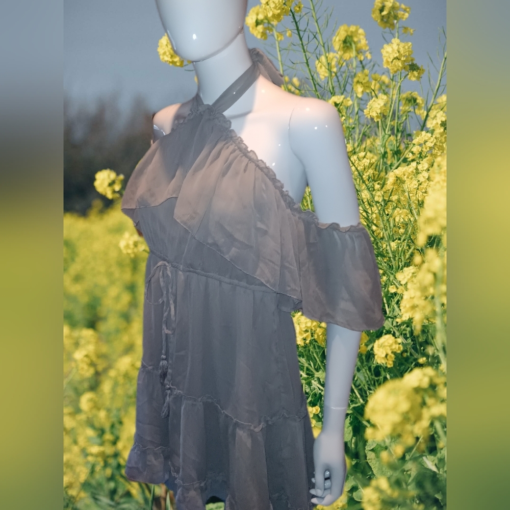 Charlotte Russe One Shoulder Gray Dress